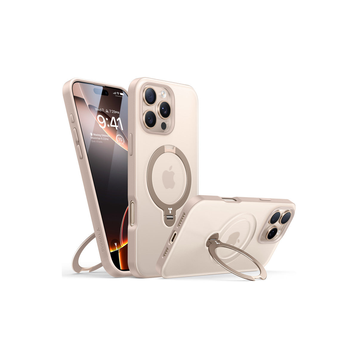 Torras Apple iPhone 16 Pro Max O Stand Spin Serisi Magsafe Kılıf